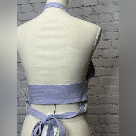 NWT promesa purple houndstooth knit halter top size large - Picture 6 of 9